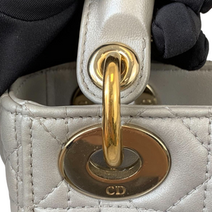 Mini Lady Dior Pearl Grey GHW
