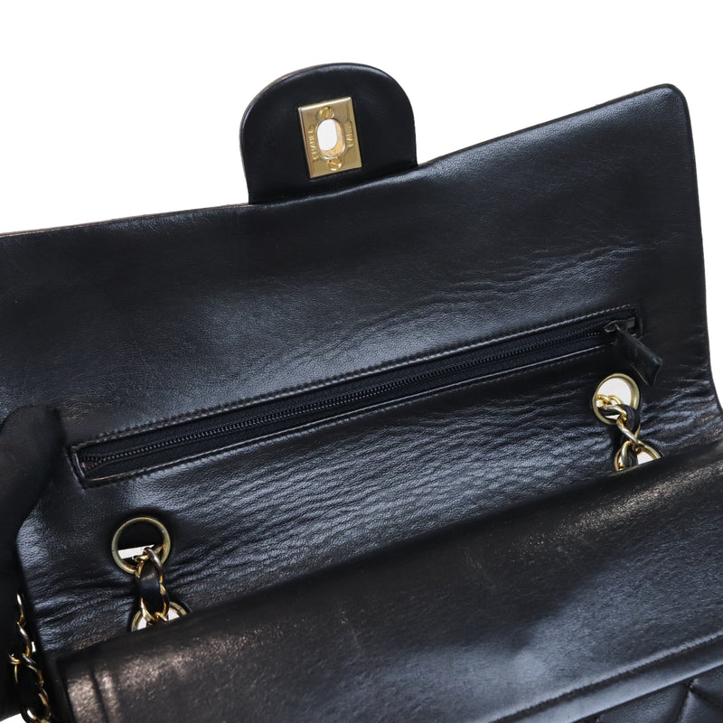 Classic Double Flap Medium Vintage Black GHW