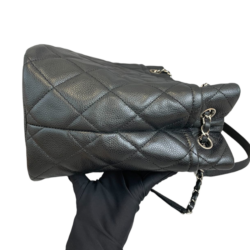 Chanel Black Quilted Caviar Timeless Soft Shopper Tote 