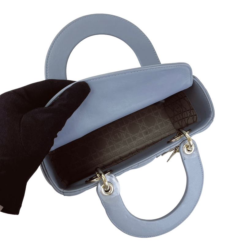 My Lady Dior Lambskin Small Blue GHW