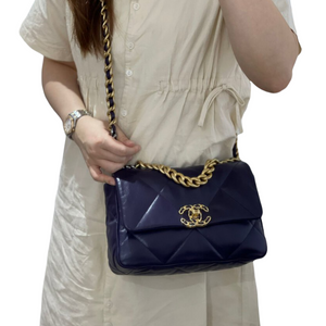 Chanel 19 Lambskin Indigo GHW