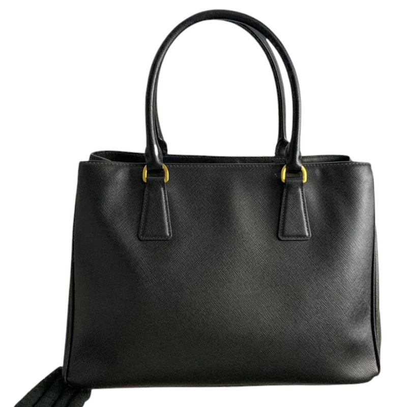 Galleria Handbag Large Saffiano Leather Black GHW