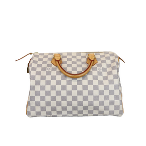 Speedy 30 Damier Azur Canvas GHW