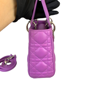 Lady Dior Mini Lambskin Purple SHW