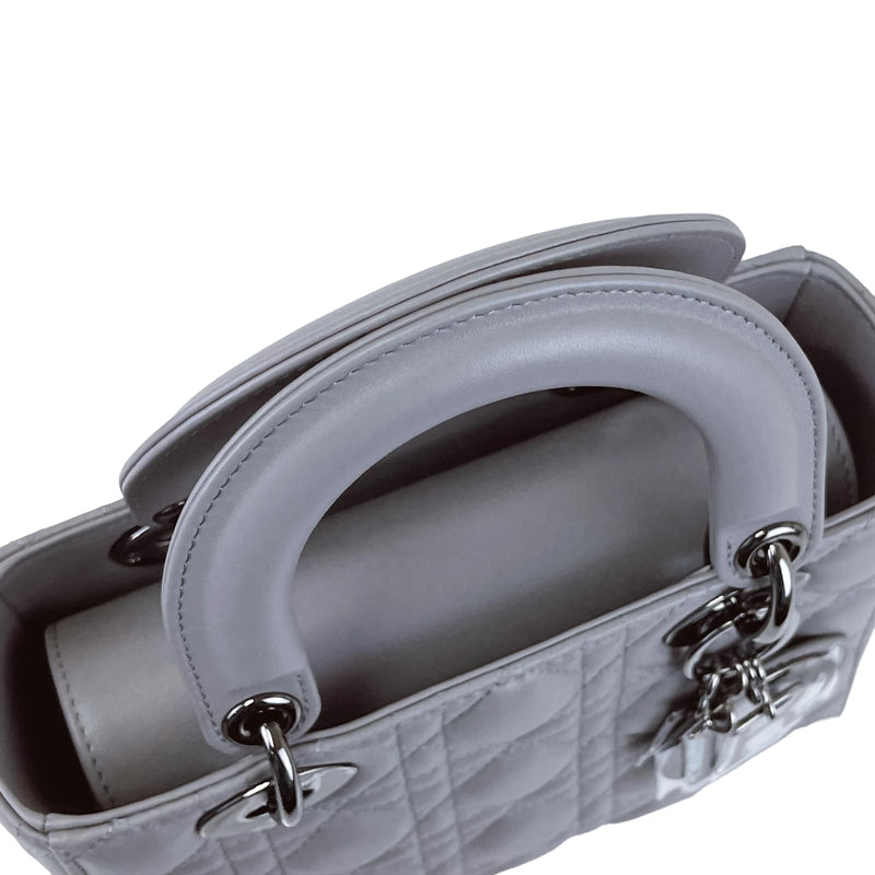 Lady Dior Lambskin Small Grey SHW