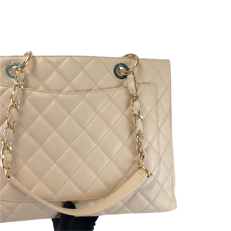 Chanel GST Beige Caviar Leather