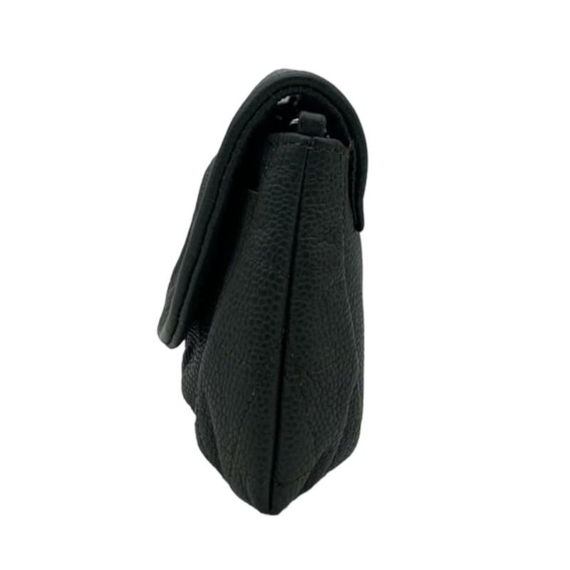 Half Moon Flap Caviar Grey SHW