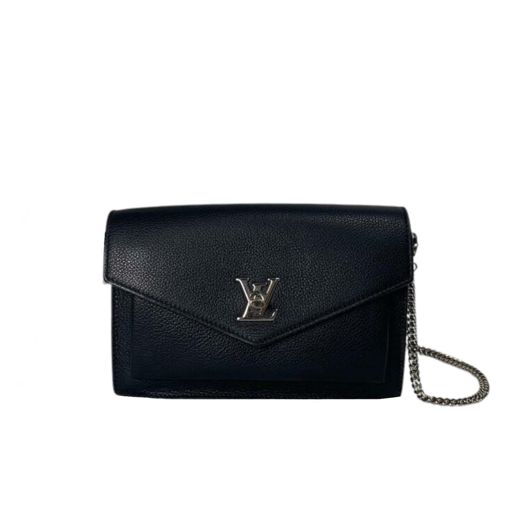 Mylockme Chain Pochette Leather Black SHW