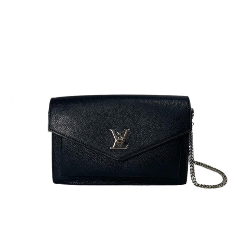 Louis Vuitton Black Leather Mylockme Studs Bag