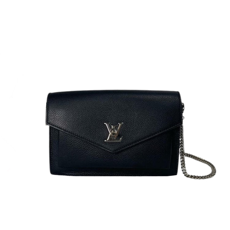 Louis Vuitton Mylockme Crossbody Black Soft Calfskin Leather Bag