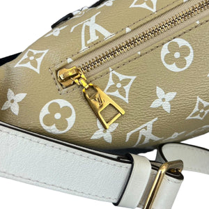 Monogram Giant Bum Bag Khaki White GHW