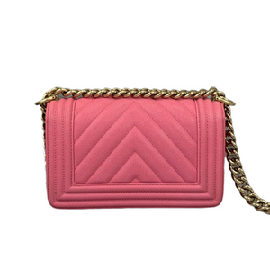 Small Le Boy Caviar Pink GHW