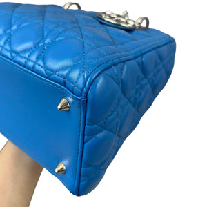 Lady Dior Medium Blue Lambskin SHW