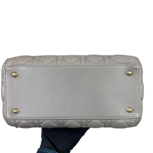 Lady Dior Medium Lambskin Grey GHW