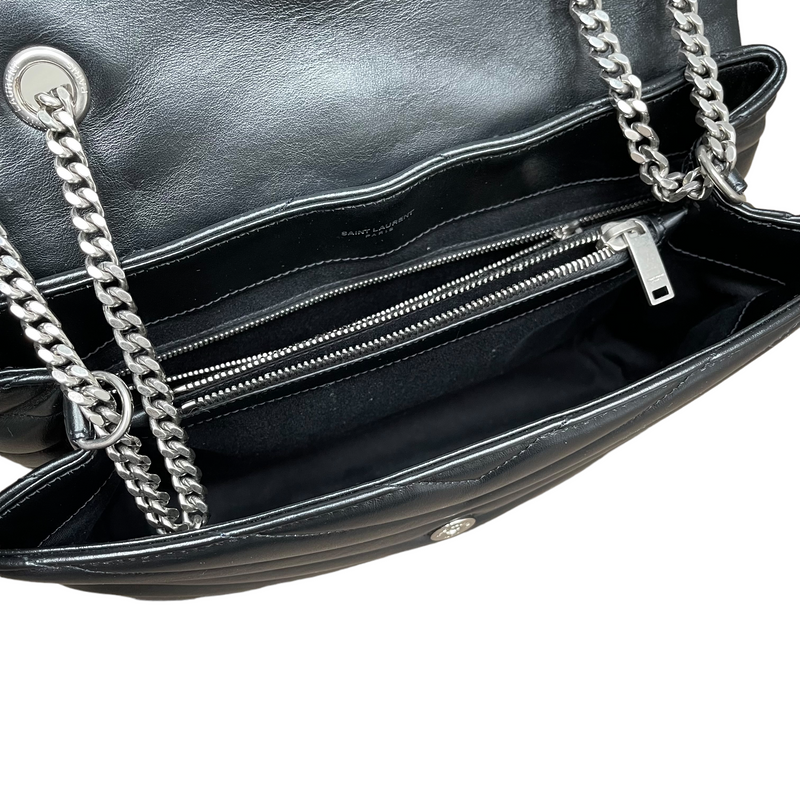 SAINT LAURENT Calfskin Y Quilted Monogram Medium Loulou Chain