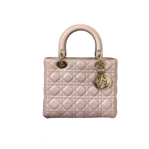 Lady Dior Medium Lambskin Light Pink GHW