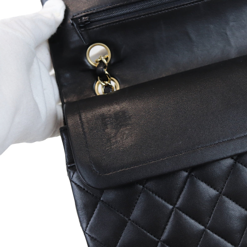 Classic Flap Black Medium Lambskin GHW