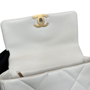 19 Lambskin White Small Mixed Hardware