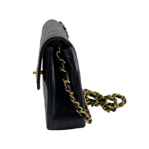 Circle Lock Flap CC Lambskin Black GHW