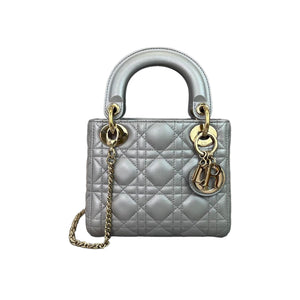 Mini Lady Dior Pearl Grey GHW