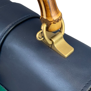 Medium Dionysus Bamboo Handle Calfskin Blue