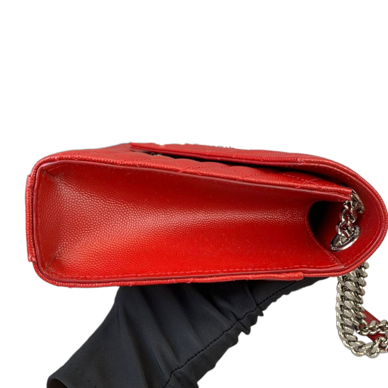 Medium Envelope Grain de Poudre Red GHW
