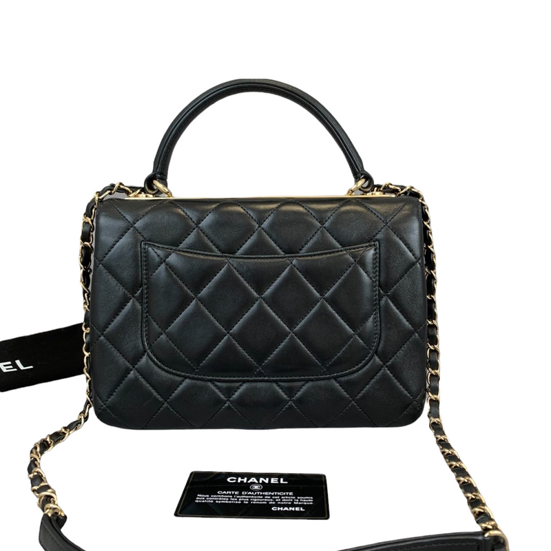 Chanel Small Buttons black grained calfskin ghw