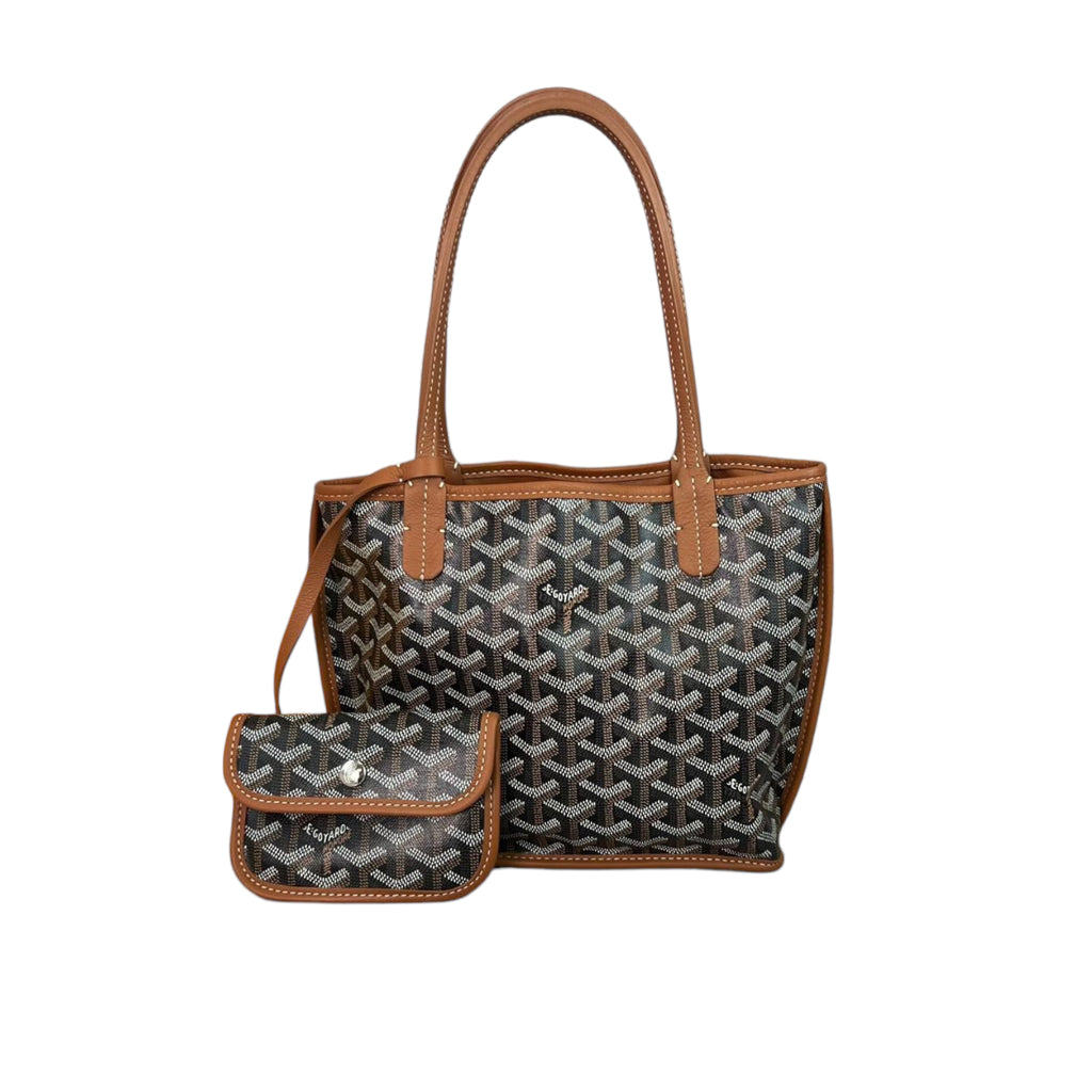 Mini Anjou Tote Canvas Brown SHW