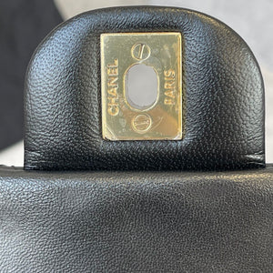 Classic Flap Square Mini Lambskin Black GHW