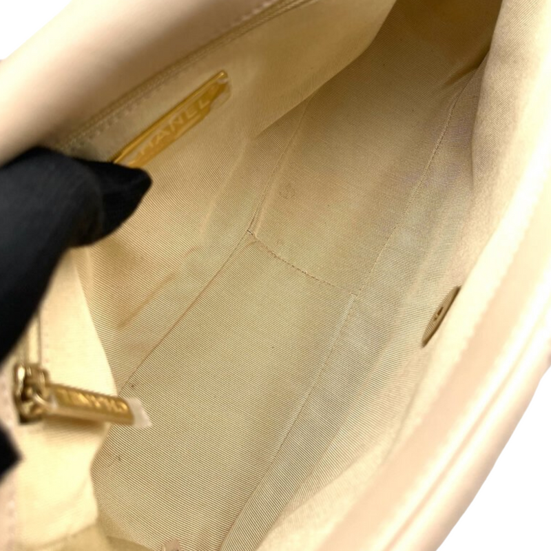 19 Lambskin Beige Small Mixed Hardware