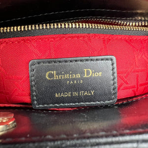 Small Cannage Lambskin ABC My Lady Dior Black GHW
