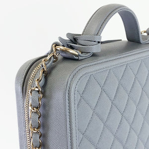 Medium CC Filigree Caviar Vanity Grey SHW