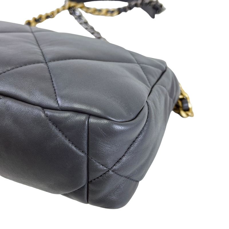 19 Lambskin Dark Grey Small 21B Mixed Hardware