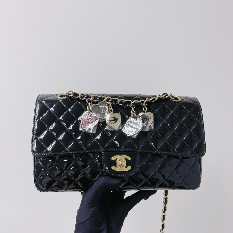 Chanel Cruise 2011 black lambskin Quilt “Chain Around” Flap Bag