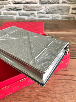 Mini Diorama in Silver Metallic Calfskin