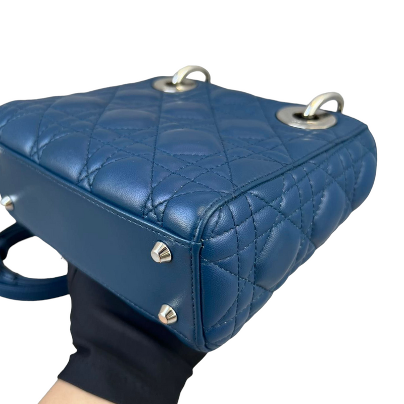 Mini Lady Dior Lambskin Blue SHW