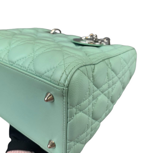 Medium Lady Dior Cannage Aqua SHW