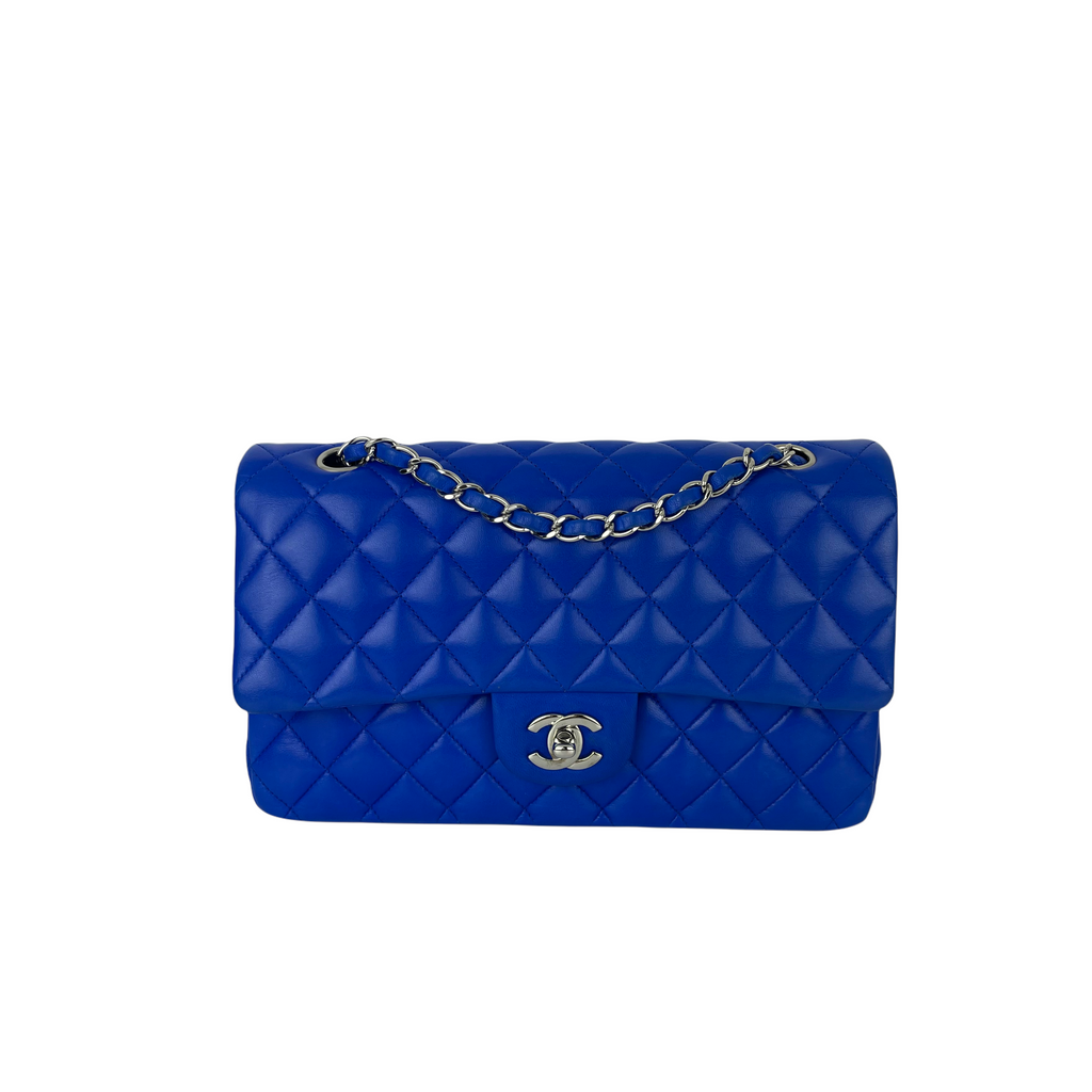 Classic Flap Medium Lambskin Blue SHW