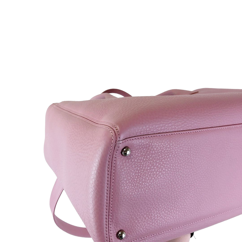Executive Cerf Tote Grained Pink SHW