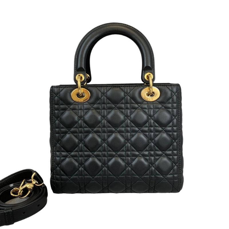 Lady Dior Medium Black GHW