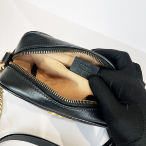 GG Marmont Mini Camera Black GHW
