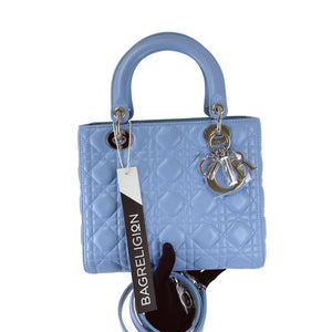 Lady Dior Lambskin Medium Blue SHW