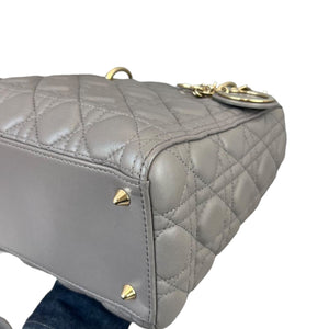 Lady Dior Medium Lambskin Grey GHW