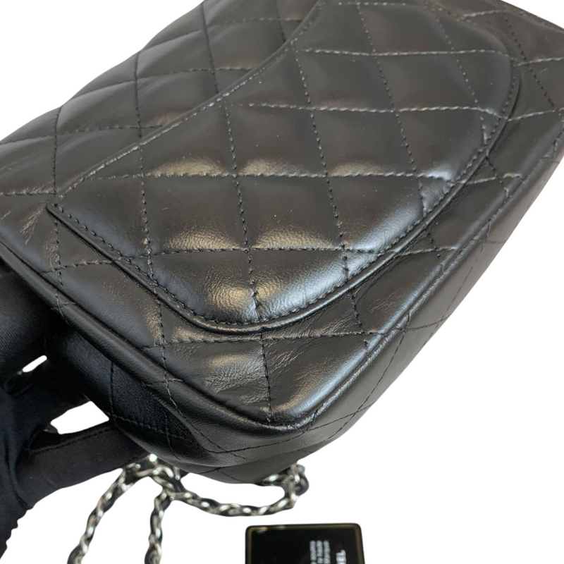 Classic Flap Square Mini Lambskin Black SHW