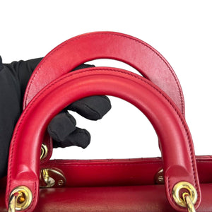 Small My Lady Dior Lambskin Red GHW