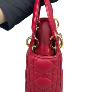 Small My Lady Dior Lambskin Red GHW