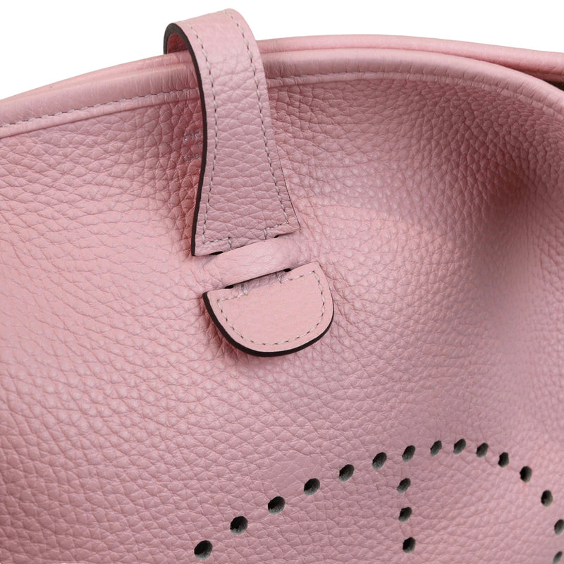 Hermes Rose Azalee Pink Mini TPM Evelyne Messenger Bag