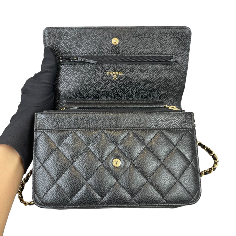 WOC Quilted Caviar Black GHW