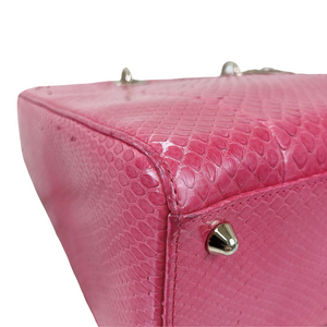 Lady Dior Large Snakeskin Pink LGHW