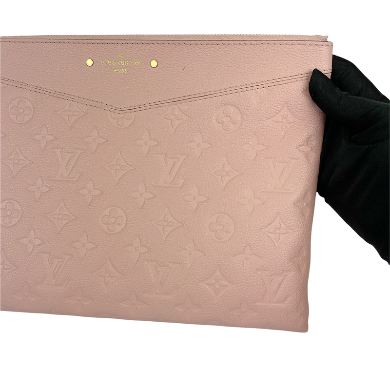 Louis Vuitton Pink Monogram Empreinte Daily Pouch Rose Poudre Clutch